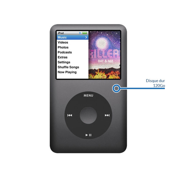 hdd120 ipod 600x600 - Remplacement HDD - 120 Go - iPod Classic
